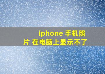 iphone 手机照片 在电脑上显示不了